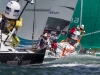 Team Sanya competing in the Bretagne In-Port Race, in Lorient, France, during the Volvo Ocean Race 2011-12. (Credit: IAN ROMAN/Volvo Ocean Race)