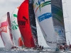 The flet downwind in the Bretagne In-Port Race, in Lorient, France, during the Volvo Ocean Race 2011-12. (Credit: IAN ROMAN/Volvo Ocean Race)