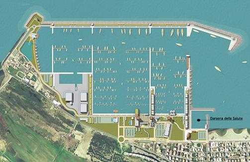 mappa Nuovo porto turistico di Fiumicino
