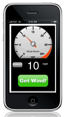 iPhone wind meter App