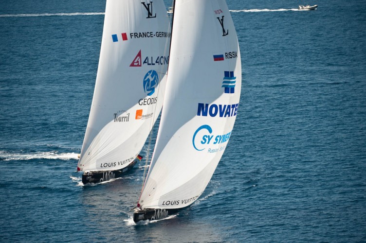 Louis Vuitton Trophy, La Maddalena, ALL4ONE (GER) vs Synergy Russian Sailing Team (RUS)