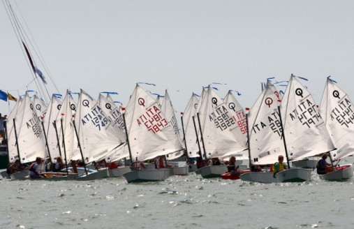 La flotta Optimist - Foto FIV/A. Carloni